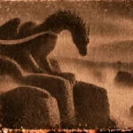 Illustration de la légende de saint Pol Aurélien et du dragon, sur l'île de Batz (Finistère)