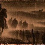 Illustration de la légende du cavalier rouge et de l'armée gauloise fantôme, à Beaune (Côte-d'Or)