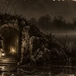 Illustration de la légende du trésor du diable sous l'étang, à Montigny-le-Chartif (Eure-et-Loir)